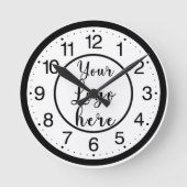 Aangepaste zakelijke Logo Ronde Klok (Voorkant)