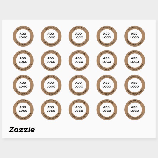 Aangepaste zakelijke Logo Ronde Sticker (Vel)