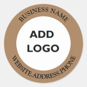 Aangepaste zakelijke Logo Ronde Sticker (Voorkant)