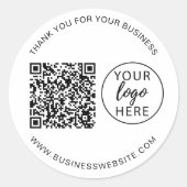 Aangepaste zakelijke Logo Ronde Sticker (Voorkant)