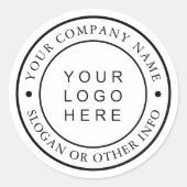 Aangepaste zakelijke Logo Ronde Sticker (Voorkant)