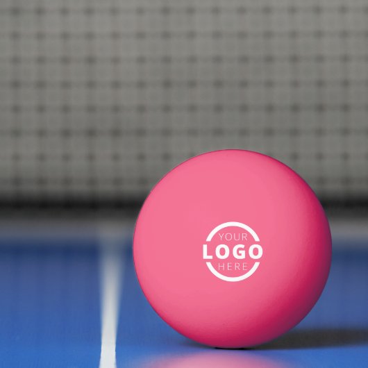 Aangepaste zakelijke Logo roze Pingpongbal (Net)