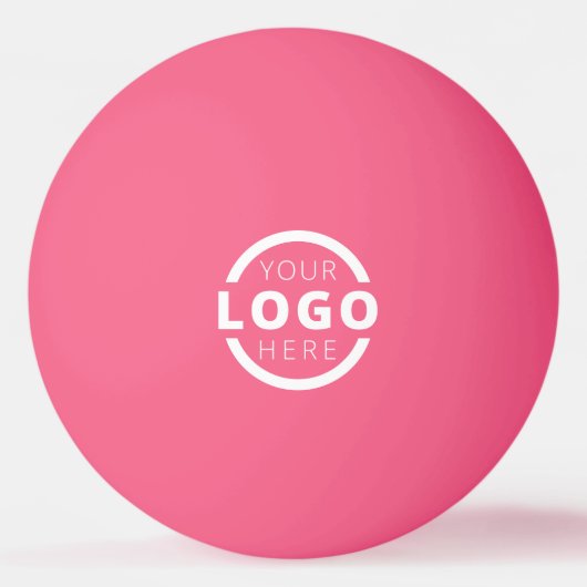 Aangepaste zakelijke Logo roze Pingpongbal (Voorkant)