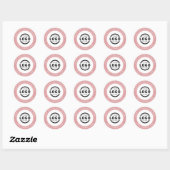 Aangepaste zakelijke Logo - Roze Ronde Sticker (Vel)