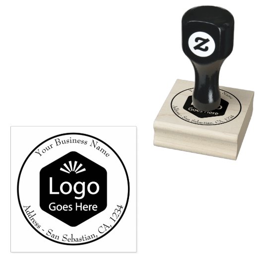 Aangepaste zakelijke Logo Rubberstempel (Gestempeld)