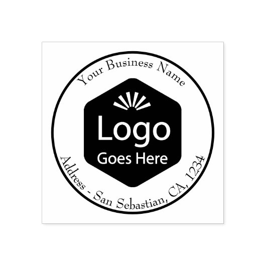 Aangepaste zakelijke Logo Rubberstempel (Afrduk)