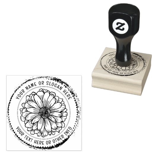 Aangepaste zakelijke Logo | RUSTIEKE BLOEMEN BOTAN Rubberstempel (Gestempeld)