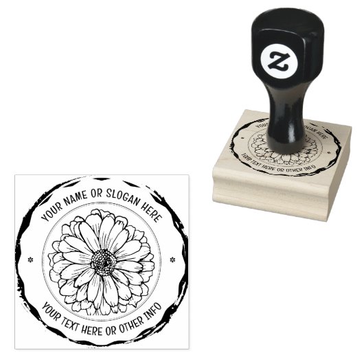 Aangepaste zakelijke Logo | RUSTIEKE BLOEMEN BOTAN Rubberstempel (Gestempeld)