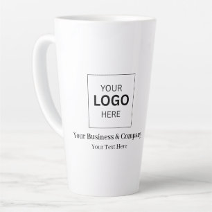Aangepaste zakelijke logo sjabloon latte mok