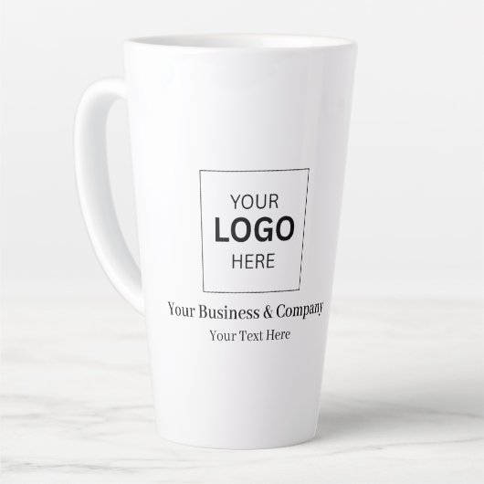 Aangepaste zakelijke logo sjabloon latte mok (Linkerhoek)