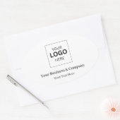 Aangepaste zakelijke logo sjabloon ovale sticker (Envelop)