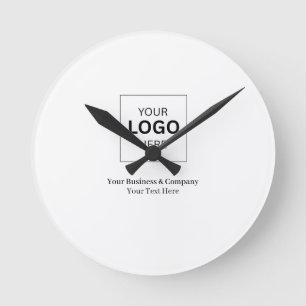 Aangepaste zakelijke logo sjabloon ronde klok
