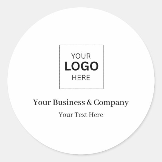 Aangepaste zakelijke logo sjabloon ronde sticker (Voorkant)