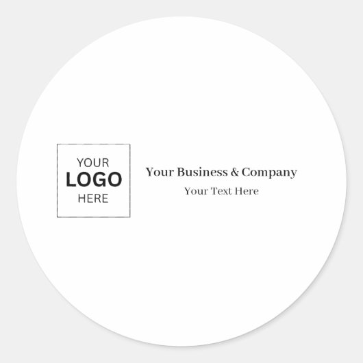 Aangepaste zakelijke logo sjabloon ronde sticker (Voorkant)
