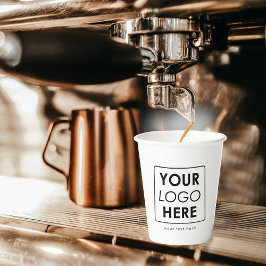 Aangepaste zakelijke Logo Slogan Text Professional Papieren Bekers
