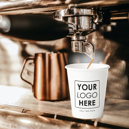 Aangepaste zakelijke Logo Slogan Text Professional Papieren Bekers