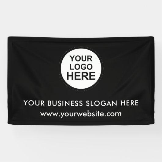 Aangepaste zakelijke Logo Slogan Website - Promoti Spandoek (Horizontaal)