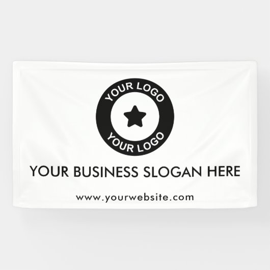 Aangepaste zakelijke Logo Slogan Website - Promoti Spandoek (Horizontaal)