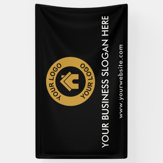 Aangepaste zakelijke Logo Slogan Website - Promoti Spandoek (Verticaal)
