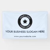 Aangepaste Zakelijke Logo Slogan Website Promotie Spandoek (Horizontaal)