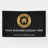 Aangepaste Zakelijke Logo Slogan Website Promotie Spandoek (Horizontaal)