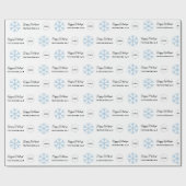 Aangepaste zakelijke logo & Sneeuwvlok Kerst bedri Cadeaupapier (Vlak)