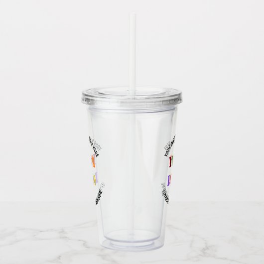 Aangepaste zakelijke Logo Social Media Acryl Tumbl Acryl Drinkbeker (Rechts)