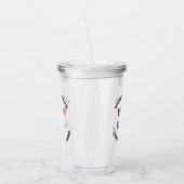 Aangepaste zakelijke Logo Social Media Acryl Tumbl Acryl Drinkbeker (Links)