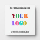Aangepaste zakelijke Logo Social Media Naam Plaque Fotoplaat (Voorkant)