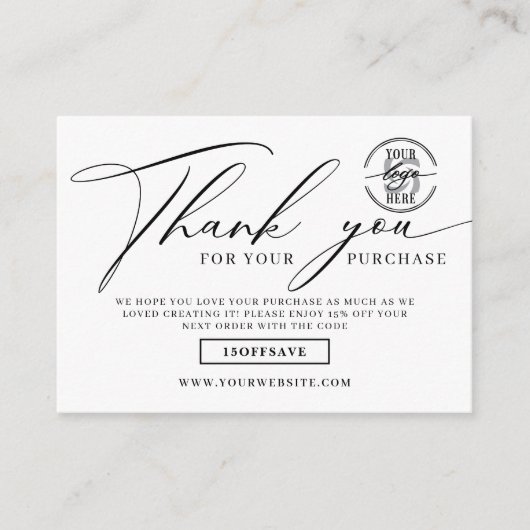 Aangepaste zakelijke Logo Sociale media Hartelijk  Informatiekaartje (Voorkant)