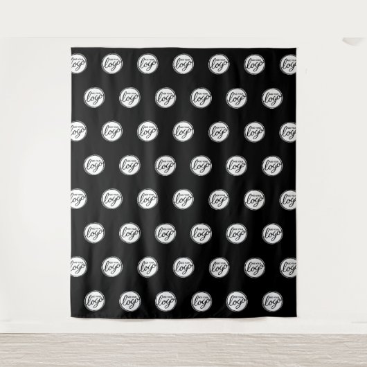 Aangepaste zakelijke Logo Stap en Herhaal Wandkleed (Voorkant)