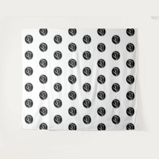 Aangepaste zakelijke Logo Stap en Herhaal Wandkleed (Voorkant (horizontaal))