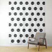 Aangepaste zakelijke Logo Stap en Herhaal Wandkleed (In situ)