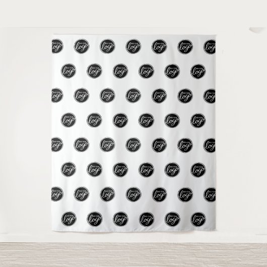 Aangepaste zakelijke Logo Stap en Herhaal Wandkleed (Voorkant)