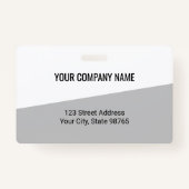 Aangepaste zakelijke Logo streepjescode Foto werkn Badge (Achterkant)