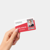 Aangepaste zakelijke Logo streepjescode foto werkn Badge (Handheld)