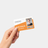 Aangepaste zakelijke Logo-streepjescode Fotomedewe Badge (Handheld)