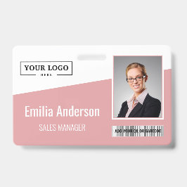 Aangepaste zakelijke Logo streepjescode Fotowerkne Badge