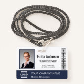 Aangepaste zakelijke Logo streepjescode Werknemer  Badge (Voorkant met draagriem)