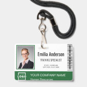 Aangepaste zakelijke Logo streepjescode werknemer  Badge (Front with Lanyard)