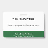 Aangepaste zakelijke Logo streepjescode werknemer  Badge (Back)