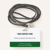 Aangepaste zakelijke Logo streepjescode werknemer  Badge (Achterkant met draagriem)