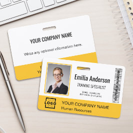 Aangepaste zakelijke Logo streepjescode werknemer Badge