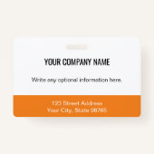 Aangepaste zakelijke Logo streepjescode werknemer Badge (Achterkant)