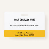 Aangepaste zakelijke Logo streepjescode werknemer  Badge (Achterkant)