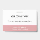 Aangepaste zakelijke Logo streepjescode werknemer  Badge (Back)