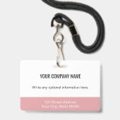 Aangepaste zakelijke Logo streepjescode werknemer  Badge (Back with Lanyard)