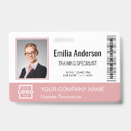 Aangepaste zakelijke Logo streepjescode werknemer  Badge