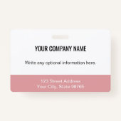 Aangepaste zakelijke Logo streepjescode werknemer  Badge (Achterkant)