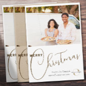 Aangepaste zakelijke logo, teamfoto & groet Merk Feestdagenkaart